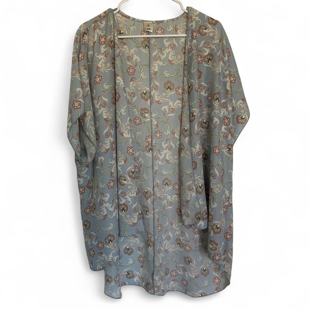 Blue and White Floral Kimono